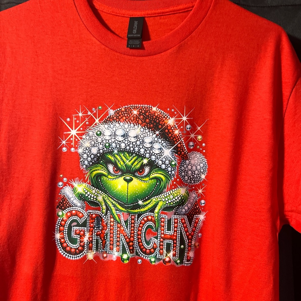 Gildan Red Grinchy Short Sleeve Tee